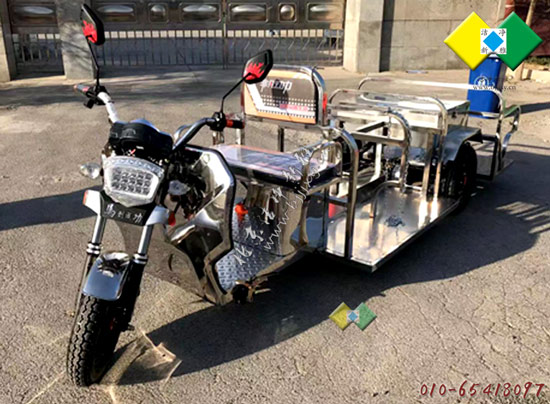 不锈钢电动六桶清运车024